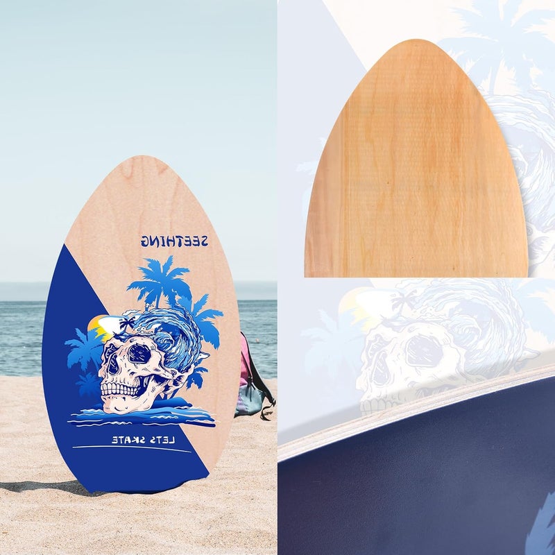 Seething 35 Inch Skimboard with High Gloss Coat Wood Skim Board for Beginners,Kids, Teenagers, Adults and All Skimming - Image 5